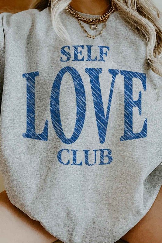 SELF LOVE CLUB GRAPHIC SWEATSHIRT - lolaluxeshop