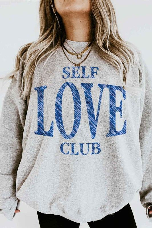 SELF LOVE CLUB GRAPHIC SWEATSHIRT - lolaluxeshop