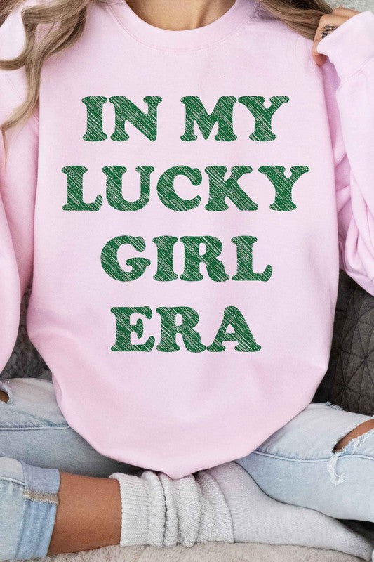 IN MY LUCKY GIRL ERA PATRICK GRAPHIC SWEATSHIRT - lolaluxeshop