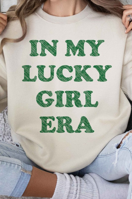 IN MY LUCKY GIRL ERA PATRICK GRAPHIC SWEATSHIRT - lolaluxeshop