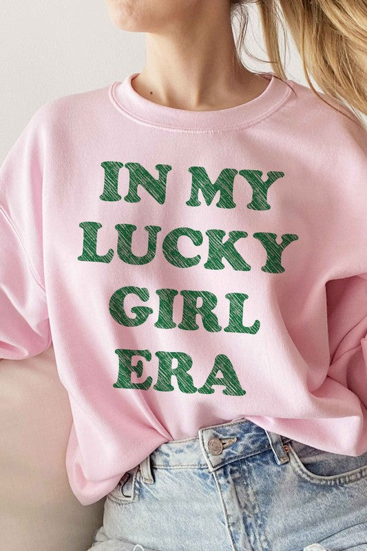 IN MY LUCKY GIRL ERA PATRICK GRAPHIC SWEATSHIRT - lolaluxeshop