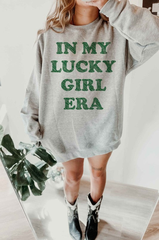 IN MY LUCKY GIRL ERA PATRICK OVERSIZED SWEATSHIRT - lolaluxeshop