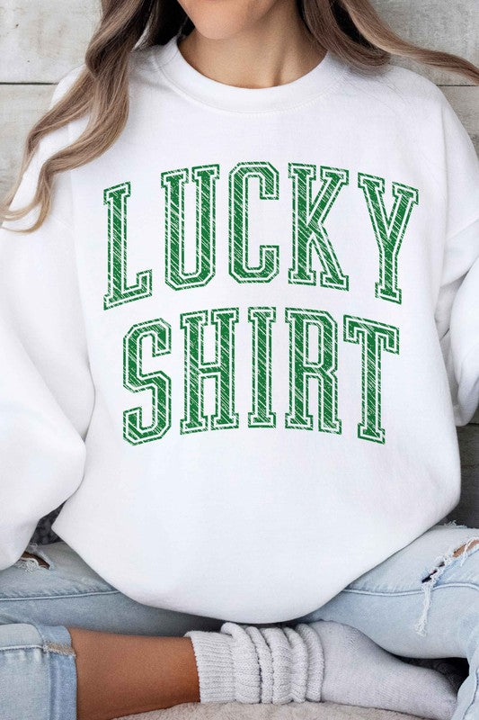 LUCKY SHIRT ST PATRICKS GRAPHIC SWEATSHIRT - lolaluxeshop