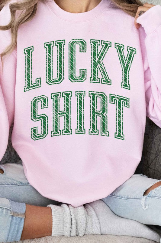 LUCKY SHIRT ST PATRICKS GRAPHIC SWEATSHIRT - lolaluxeshop