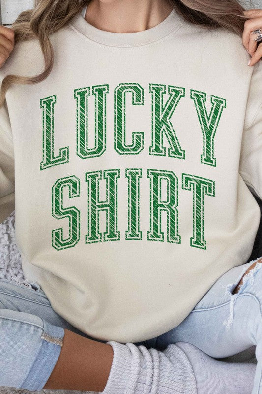 LUCKY SHIRT ST PATRICKS GRAPHIC SWEATSHIRT - lolaluxeshop