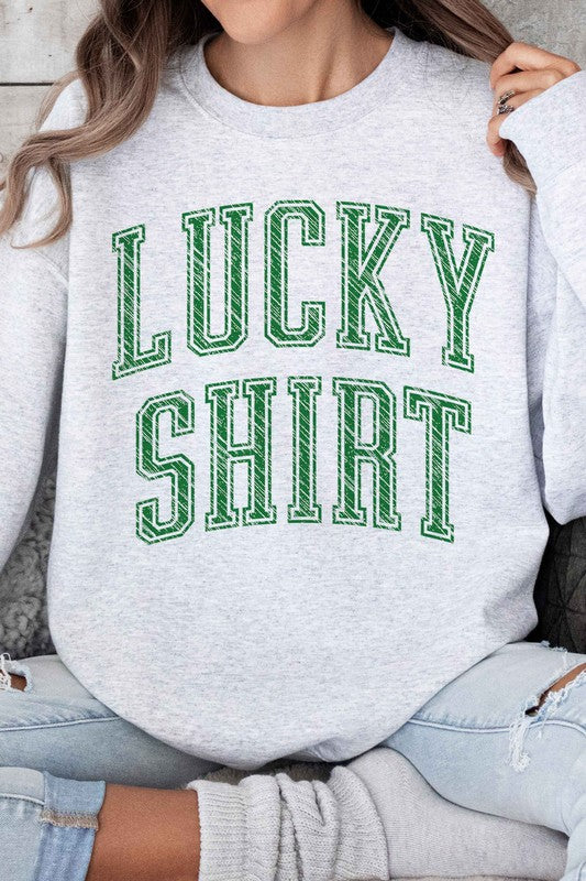 LUCKY SHIRT ST PATRICKS OVERSIZED SWEATSHIRT - lolaluxeshop