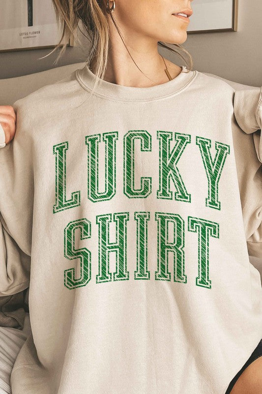 LUCKY SHIRT ST PATRICKS OVERSIZED SWEATSHIRT - lolaluxeshop