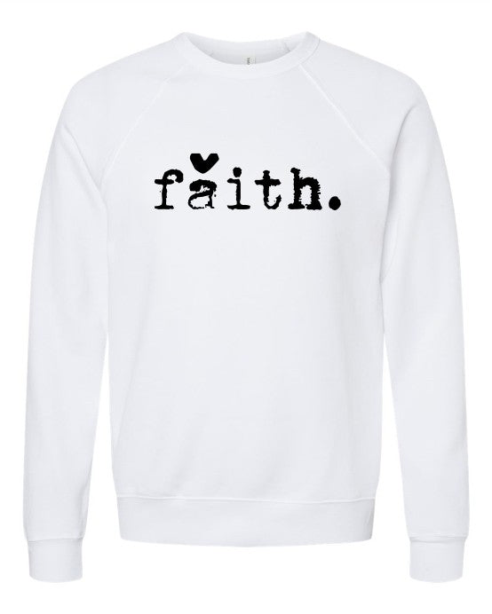 Faith Heart Premium Crewneck Sweatshirt - lolaluxeshop