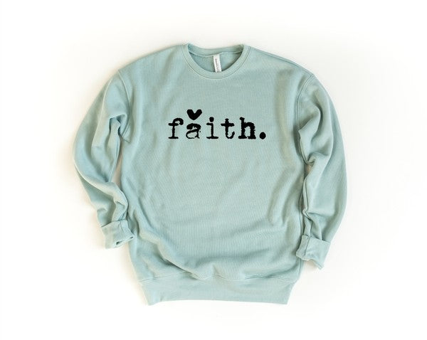 Faith Heart Premium Crewneck Sweatshirt - lolaluxeshop