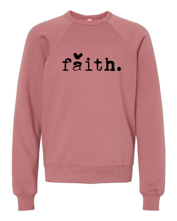 Faith Heart Premium Crewneck Sweatshirt - lolaluxeshop