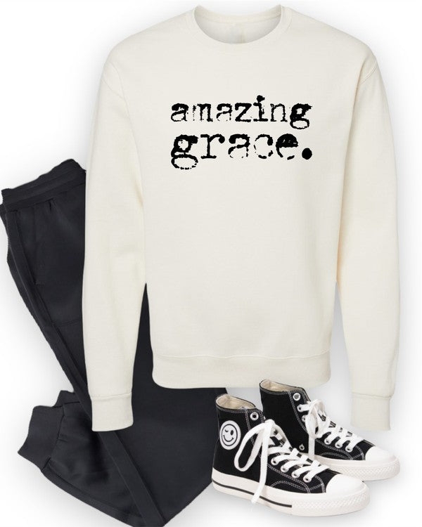 Amazing Grace Cozy Graphic Sweatshirt - lolaluxeshop