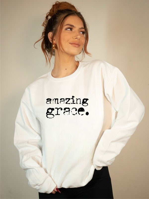 Amazing Grace Cozy Graphic Sweatshirt - lolaluxeshop