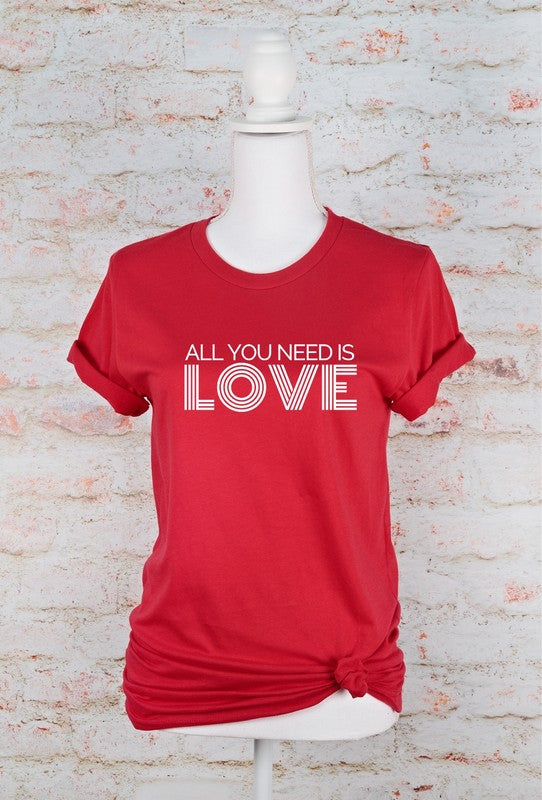 All You Need is Love Crew Neck Tee - lolaluxeshop