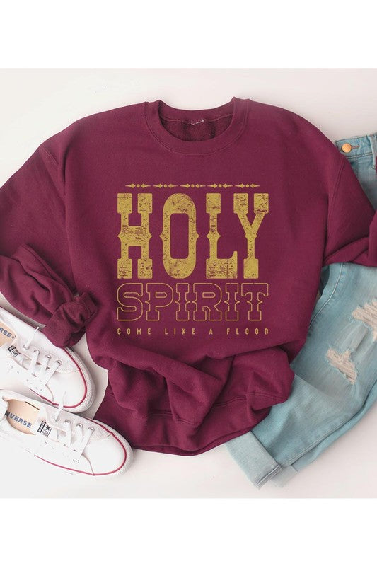 Holy Spirit Come Graphic Fleece Sweatshirts - lolaluxeshop