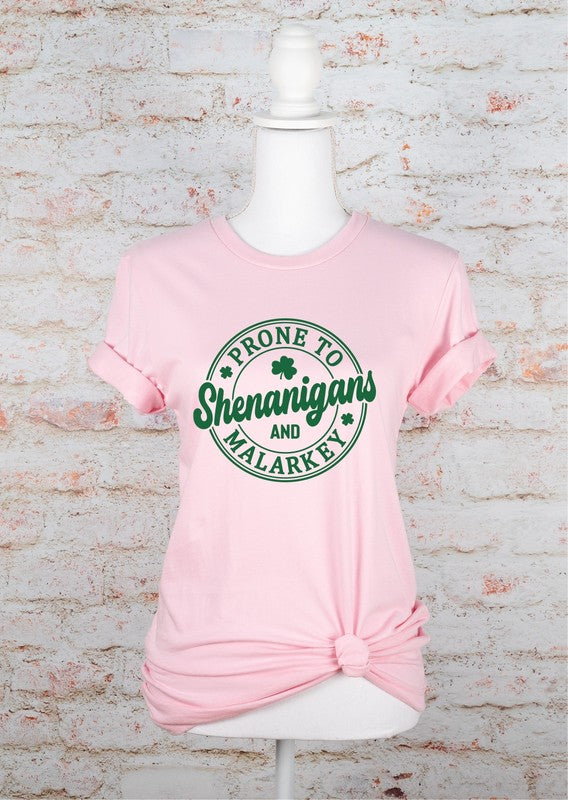 Prone to Shenanigans & Malarkey Graphic Tee - lolaluxeshop