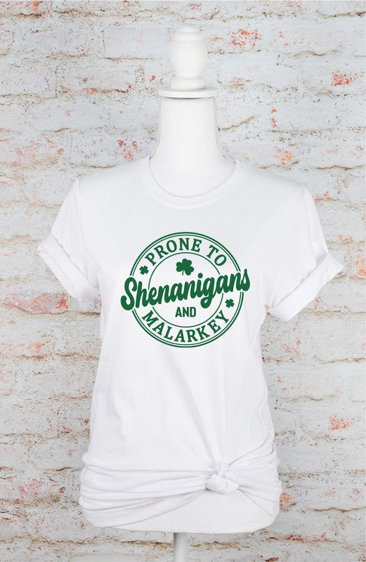 Prone to Shenanigans & Malarkey Graphic Tee - lolaluxeshop