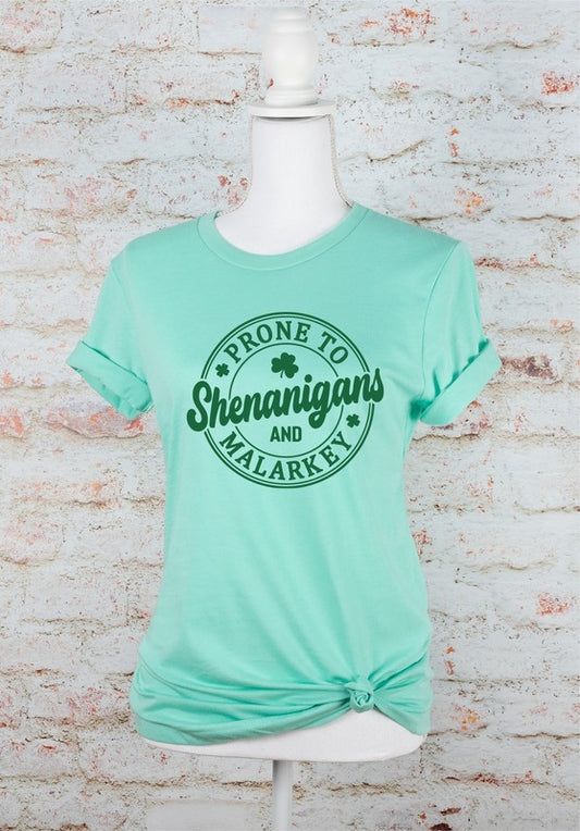 Prone to Shenanigans & Malarkey Graphic Tee - lolaluxeshop