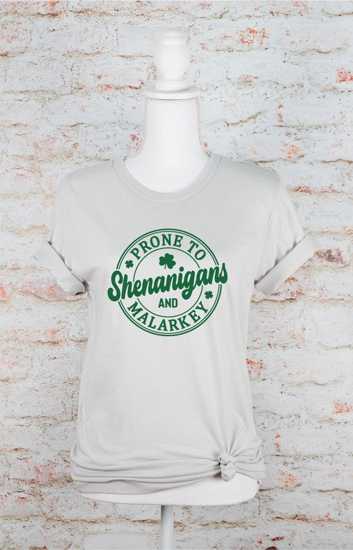 Prone to Shenanigans & Malarkey Graphic Tee - lolaluxeshop