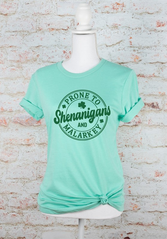 Prone to Shenanigans & Malarkey Graphic Tee - lolaluxeshop