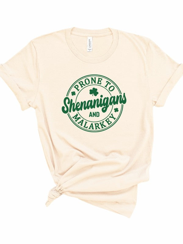 Prone to Shenanigans & Malarkey Graphic Tee - lolaluxeshop