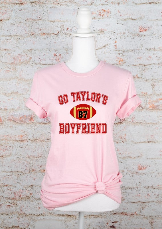 Go Taylor's Boyfriend Football Graphic Tee - lolaluxeshop