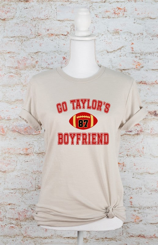 Go Taylor's Boyfriend Football Graphic Tee - lolaluxeshop