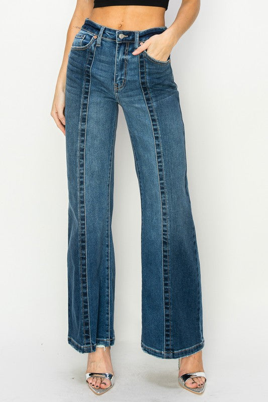 HIGH RISE RELAXED FLARE JEANS - lolaluxeshop