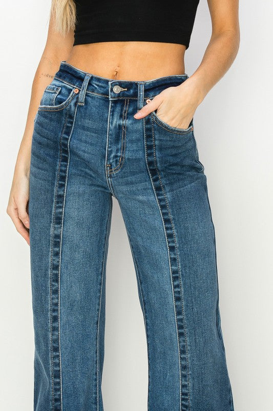 HIGH RISE RELAXED FLARE JEANS - lolaluxeshop