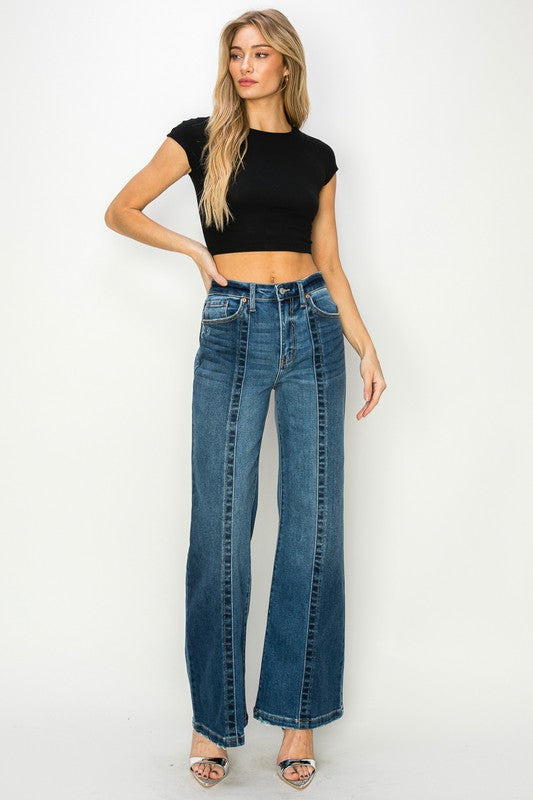 HIGH RISE RELAXED FLARE JEANS - lolaluxeshop