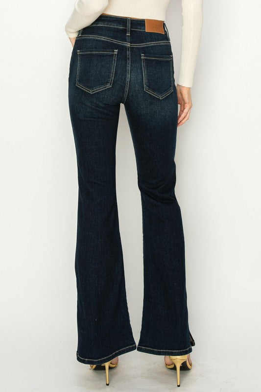 HIGH RISE FLARE JEANS - lolaluxeshop