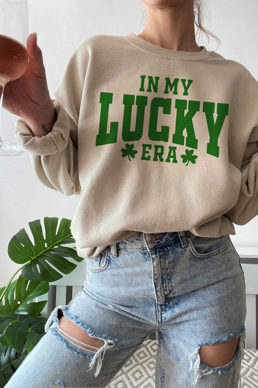 IN MY LUCKY ERA ST PATRICKS GRAPHIC SWEATSHIRT - lolaluxeshop