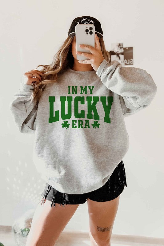 IN MY LUCKY ERA ST PATRICKS GRAPHIC SWEATSHIRT - lolaluxeshop