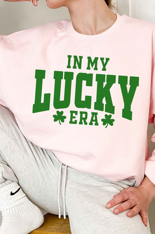 IN MY LUCKY ERA ST PATRICKS OVERSIZED SWEATSHIRT - lolaluxeshop