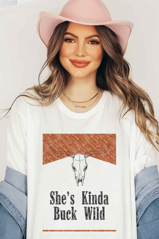 SHES KINDA BUCK WILD GRAPHIC TEE - lolaluxeshop