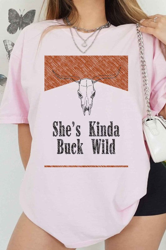 SHES KINDA BUCK WILD GRAPHIC TEE - lolaluxeshop