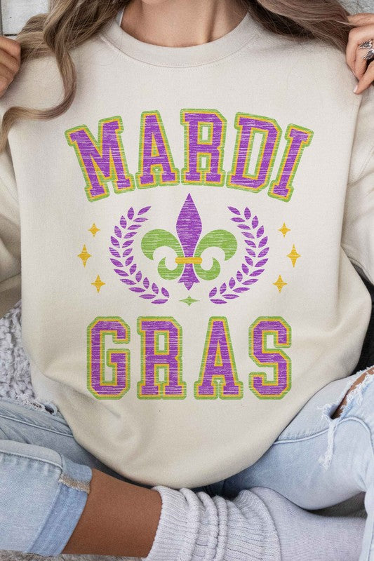 MARDI GRAS PARTY GRAPHIC SWEATSHIRT - lolaluxeshop