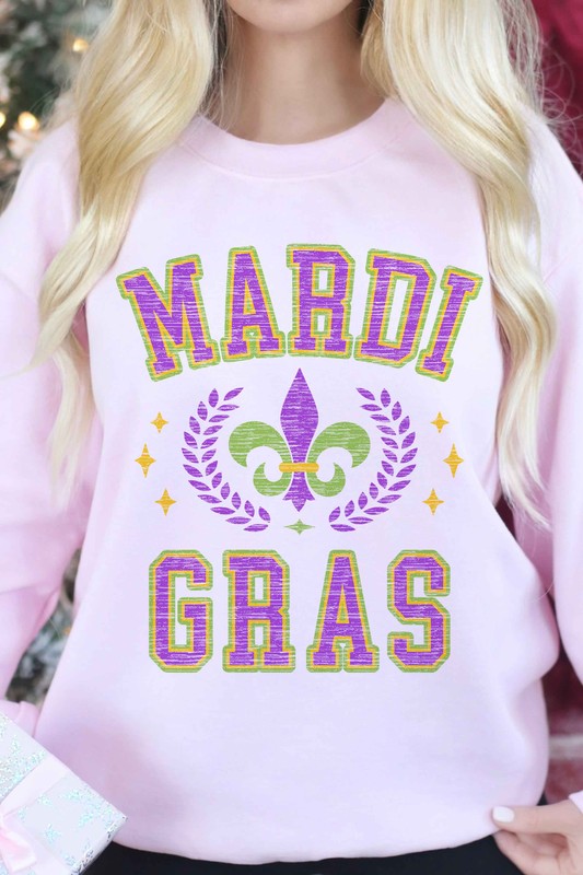 MARDI GRAS PARTY GRAPHIC SWEATSHIRT - lolaluxeshop