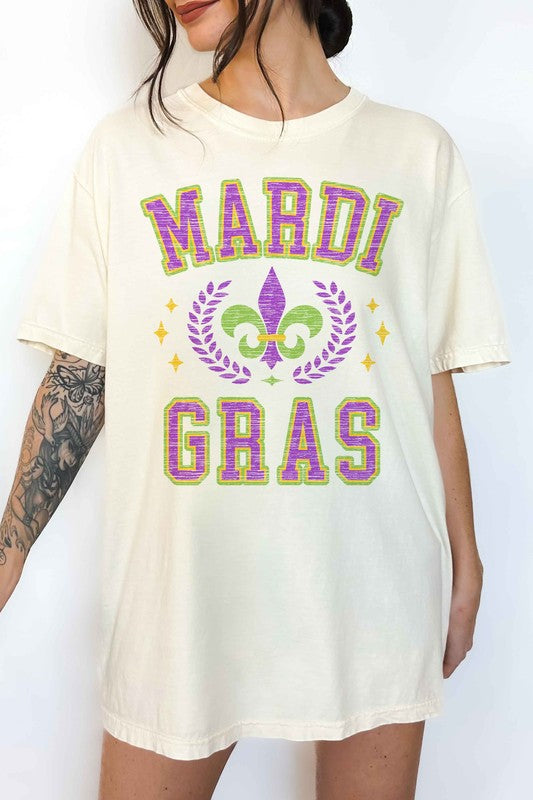 MARDI GRAS PARTY OVERSIZED TEE - lolaluxeshop