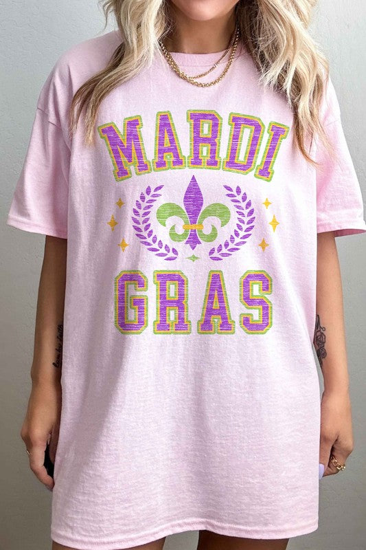 MARDI GRAS PARTY OVERSIZED TEE - lolaluxeshop