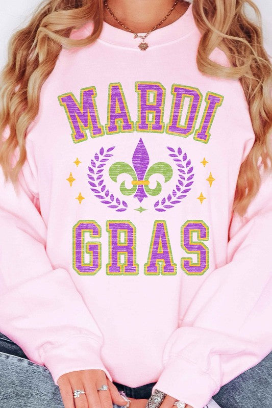 MARDI GRAS PARTY OVERSIZED SWEATSHIRT - lolaluxeshop