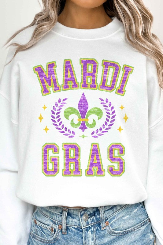 MARDI GRAS PARTY OVERSIZED SWEATSHIRT - lolaluxeshop