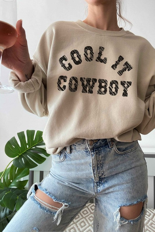 COOL IT COWBOY GRAPHIC SWEATSHIRT - lolaluxeshop