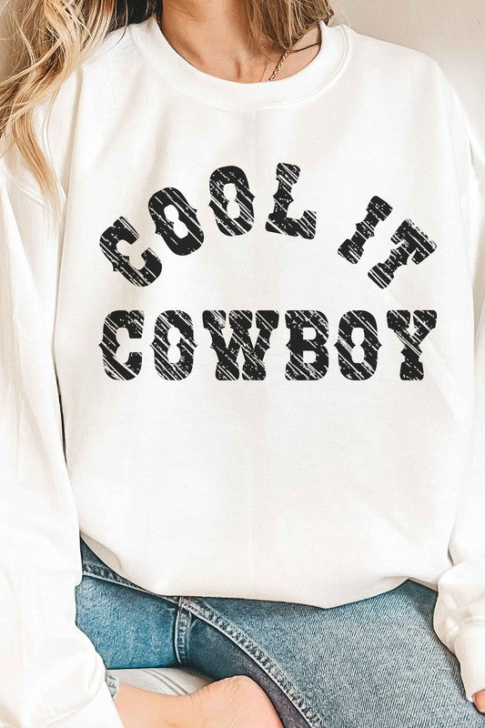 COOL IT COWBOY GRAPHIC SWEATSHIRT - lolaluxeshop