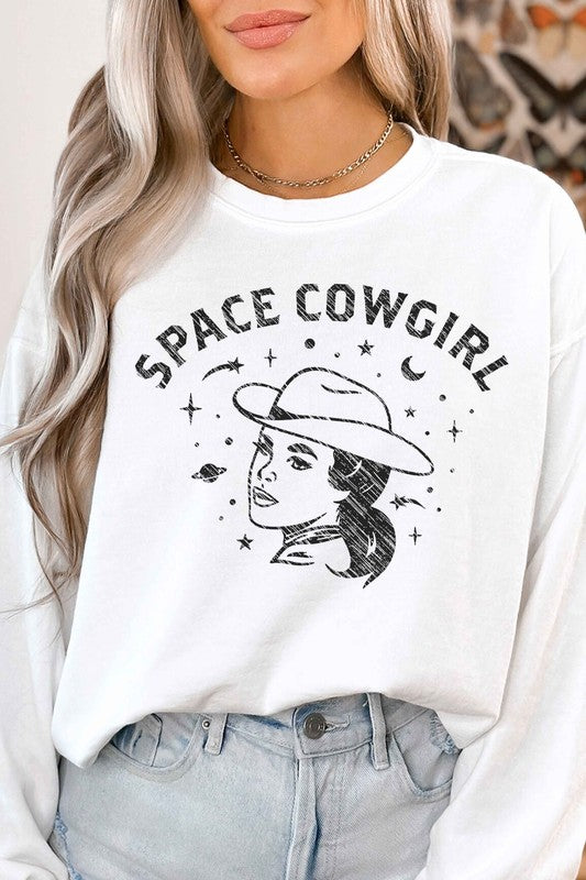 SPACE COWGIRL WESTERN COUNTRY GRAPHIC SWEATSHIRT - lolaluxeshop