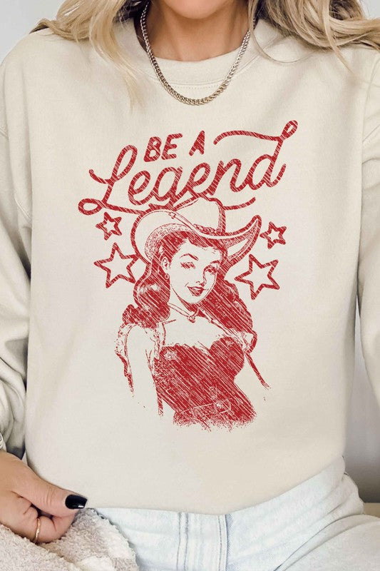 BE A LEGEND WESTERN COUNTRY GRAPHIC SWEATSHIRT - lolaluxeshop