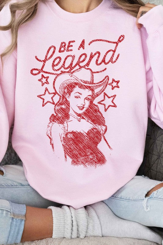 BE A LEGEND WESTERN COUNTRY GRAPHIC SWEATSHIRT - lolaluxeshop