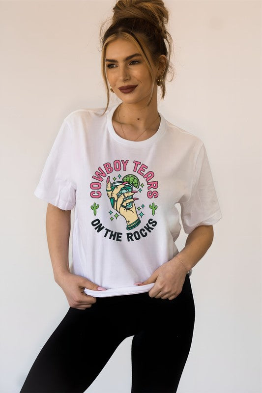 Cowboy Tears on the Rocks Graphic Tee - lolaluxeshop