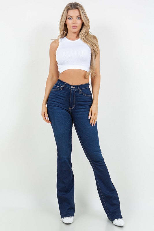 Judy Boot Cut Jean in Dark Denim - lolaluxeshop