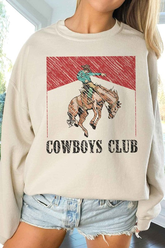 COWBOYS CLUB OVERSIZED SWEATSHIRT - lolaluxeshop