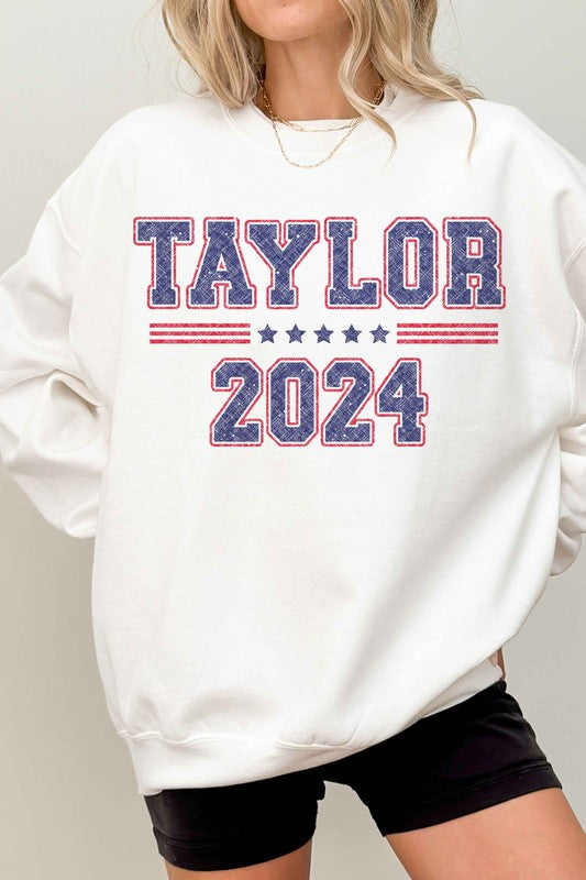 TAYLOR FOR PRESIDENT 2024 OVERSIZED SWEATSHIRT - lolaluxeshop